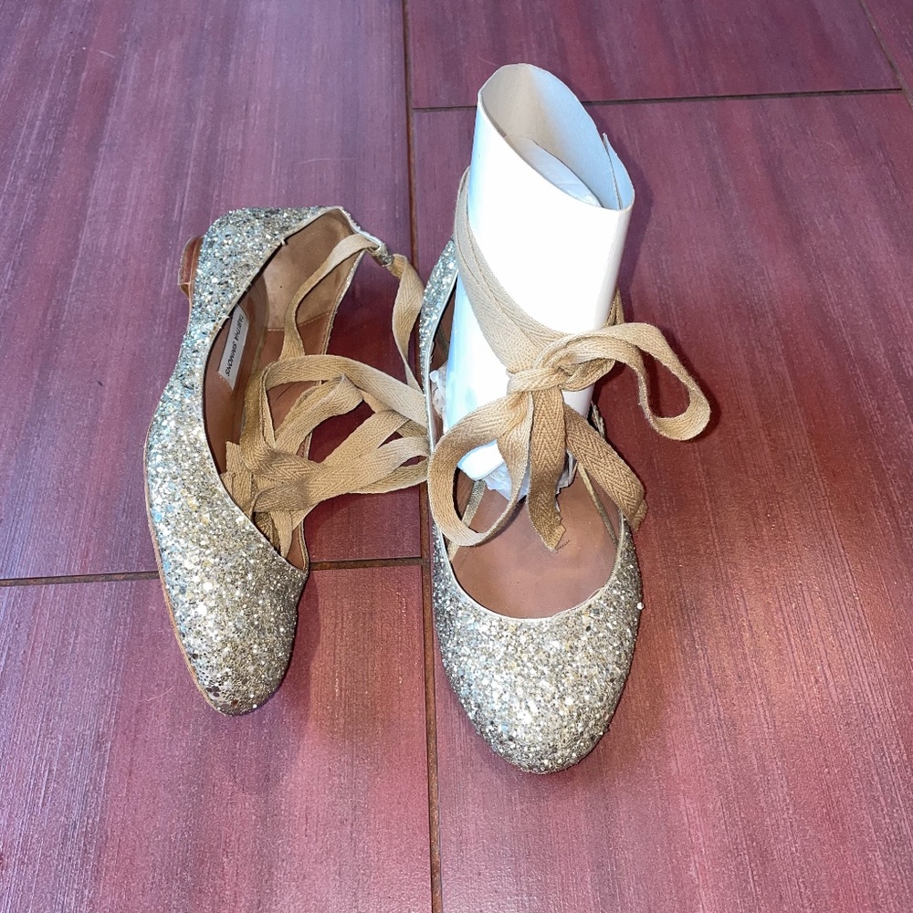 Tabitha Simmons Daria ankle wrap flats